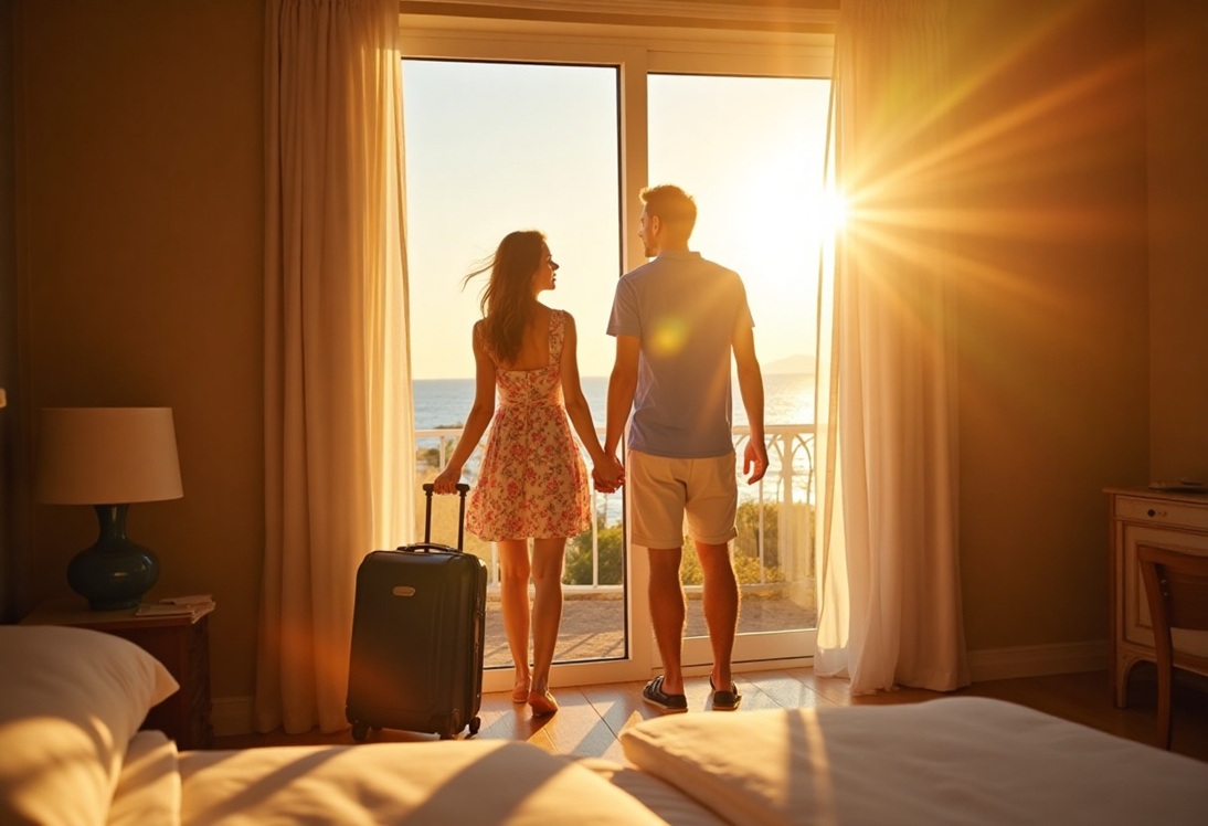 para w pokoju hotelowym